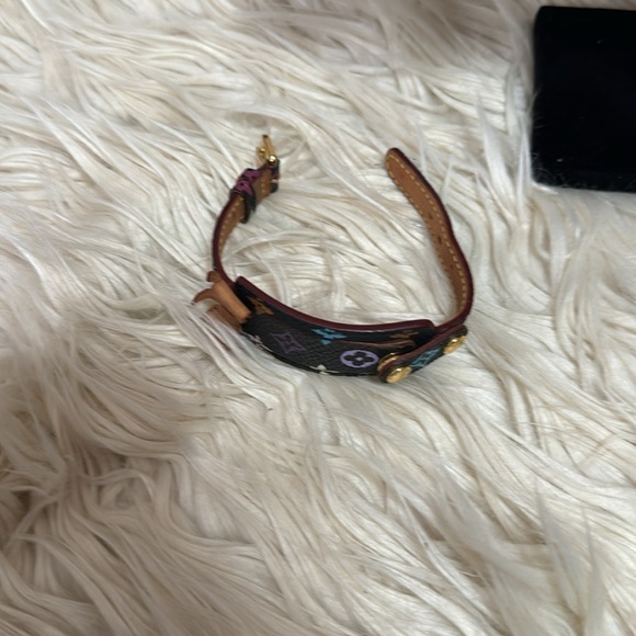 Louis Vuitton Murikami RARE black leather window bracelet - Picture 3 of 12